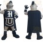 Navy Silver White Knight Mascot Costume