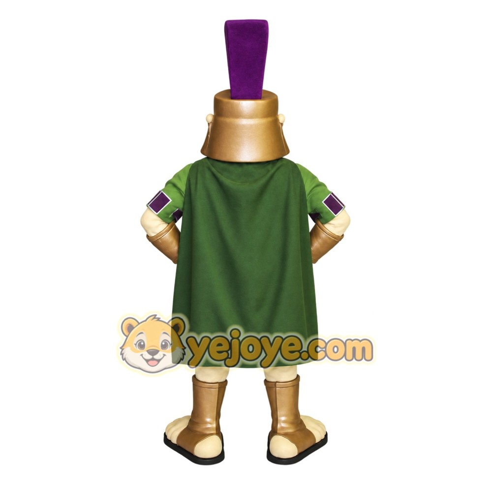 Green Gold Purple Roman Soldier Mascot Costume