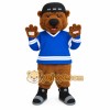 Brown Blue Ice Hockey Bear Mascot Costume Brown Blue Ice Hockey Bear Mascot Costume