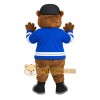 Brown Blue Ice Hockey Bear Mascot Costume Brown Blue Ice Hockey Bear Mascot Costume