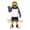Gray Yellow Black White Eagle Mascot Costume Gray Yellow Black White Eagle Mascot Costume