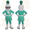 Teal White Medieval Knight Mascot Costume