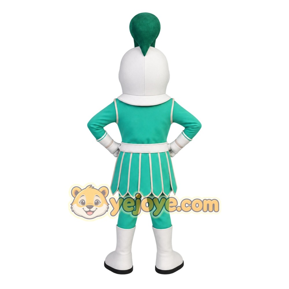 Teal White Medieval Knight Mascot Costume Teal White Medieval Knight Mascot Costume