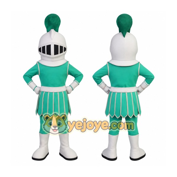 Teal White Medieval Knight Mascot Costume
