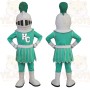Teal White Medieval Knight Mascot Costume