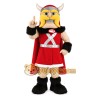 Red Silver Blond Viking Mascot Costume