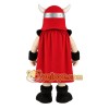 Red Silver Blond Viking Mascot Costume