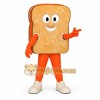 Tan Orange Smiling Bread Slice Mascot Costume Tan Orange Smiling Bread Slice Mascot Costume