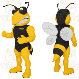 Yellow Black Bumblebee Mascot Costume