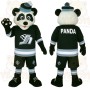 Black White Blue Hockey Panda Mascot Costume