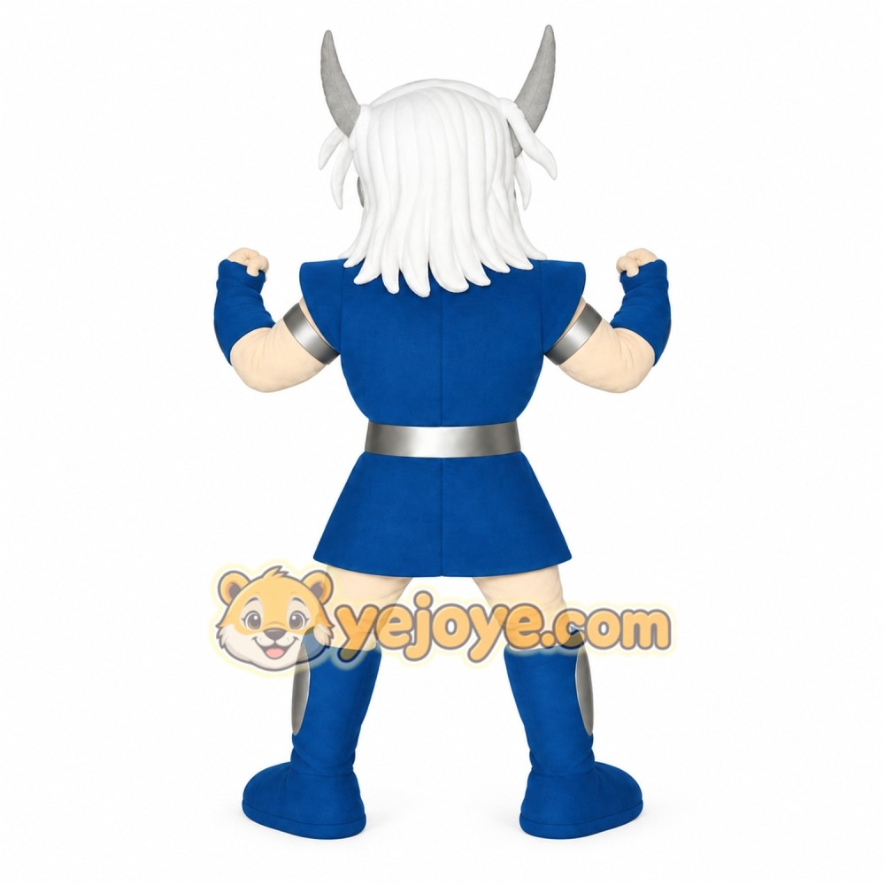 Blue White Silver Viking Mascot Costume Blue White Silver Viking Mascot Costume