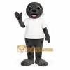 Gray Black Seal In White Shirt Mascot Costume Gray Black Seal In White Shirt Mascot Costume