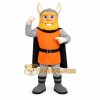 Orange Gray Black Bearded Viking Mascot Costume