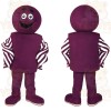 Purple White Smiling Character Mascot Costume