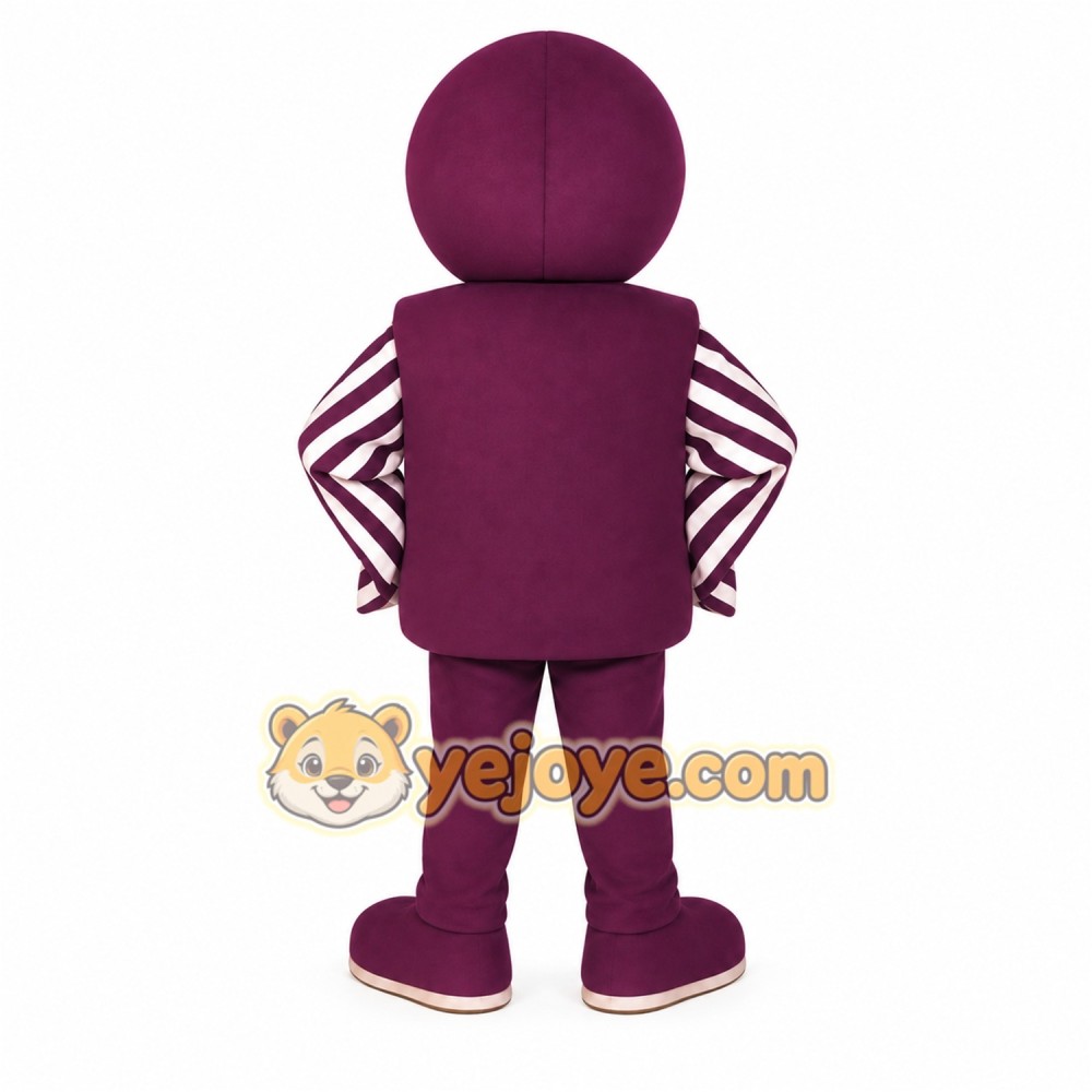 Purple White Smiling Character Mascot Costume Purple White Smiling Character Mascot Costume