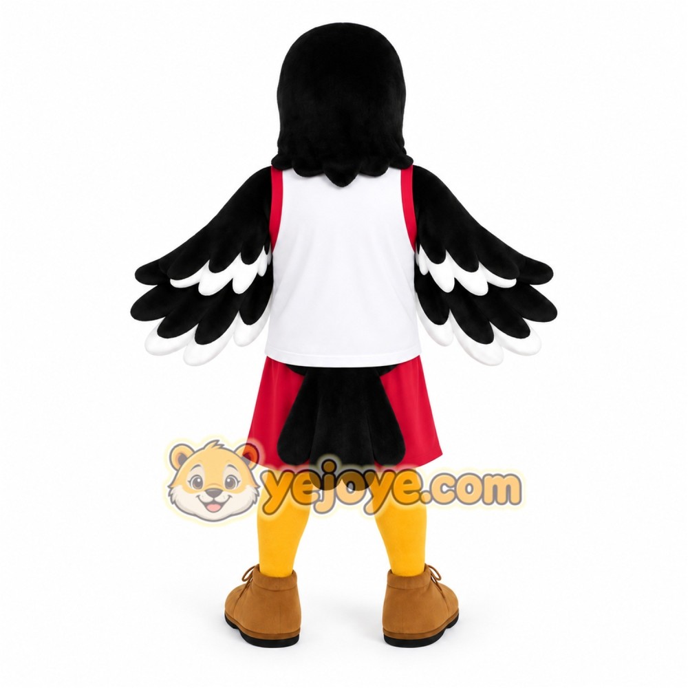 Black Yellow Red White Hawk Mascot Costume Black Yellow Red White Hawk Mascot Costume