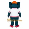 Teal Pink Orange Elephant Mascot Costume Teal Pink Orange Elephant Mascot Costume