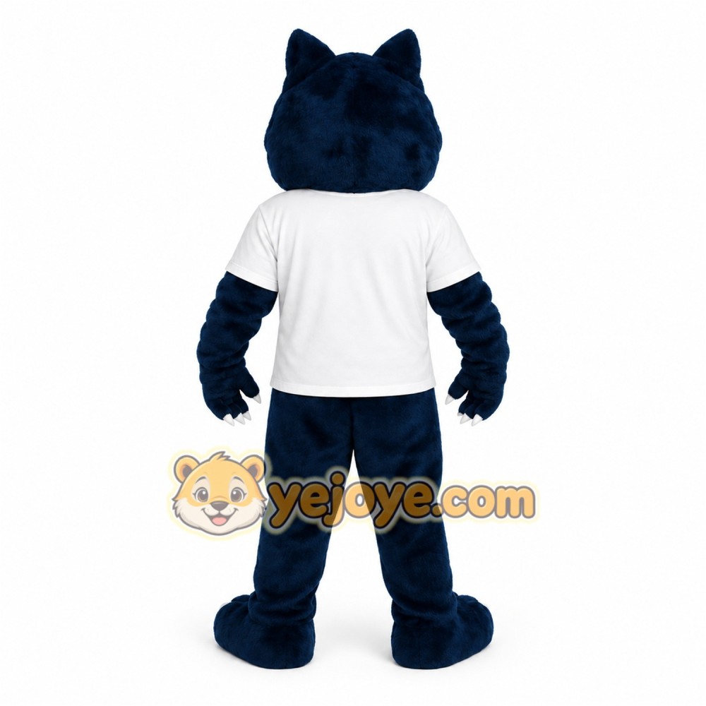 Navy White Orange Husky Dog Mascot Costume