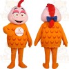 Orange Pink Chicken Mascot Costume