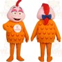Orange Pink Chicken Mascot Costume
