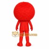 Red Blue Fuzzy Smiley Face Mascot Costume Red Blue Fuzzy Smiley Face Mascot Costume