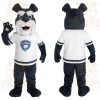 Navy White Jersey Bulldog Mascot Costume
