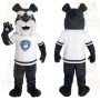 Navy White Jersey Bulldog Mascot Costume