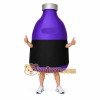 Purple Black Drink Bottle Mascot Costume Purple Black Drink Bottle Mascot Costume