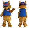 Brown Blue Sunglasses Dog Mascot Costume