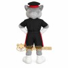 Gray White Husky Police Officer Mascot Costume
