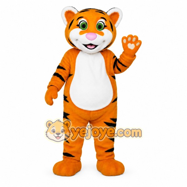 Orange Black White Tiger Mascot Costume