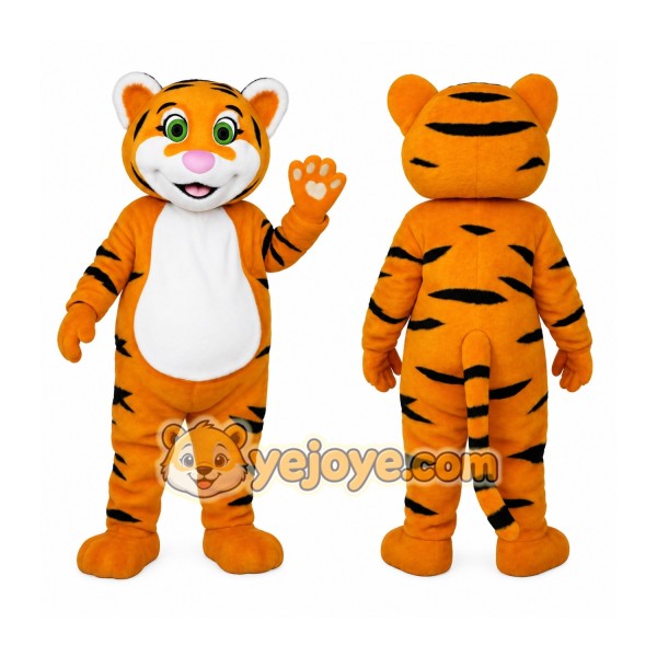 Orange Black White Tiger Mascot Costume