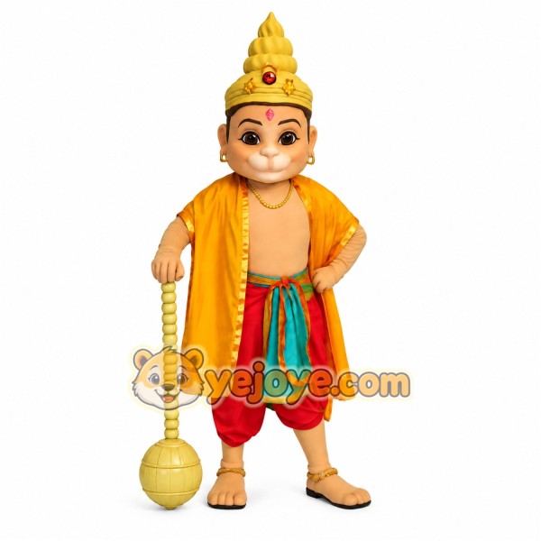 Yellow Red Hanuman Monkey Mascot Costume