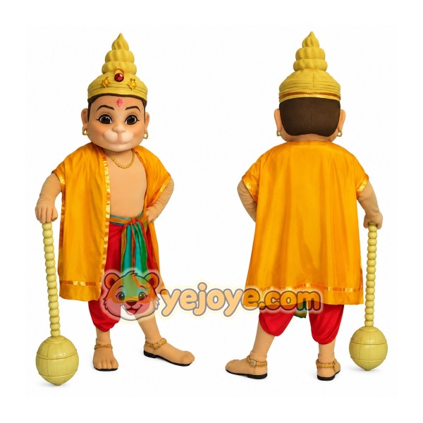 Yellow Red Hanuman Monkey Mascot Costume