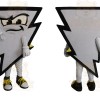 Gray Black Lightning Bolt Mascot Costume