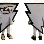 Gray Black Lightning Bolt Mascot Costume
