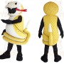 Yellow White Cobra Snake Mascot Costume