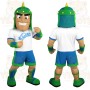 Green Blue White Viking Man Mascot Costume