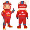 Red Blue Race Car Driver Mascot Costume