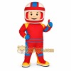 Red Blue Race Car Driver Mascot Costume Red Blue Race Car Driver Mascot Costume