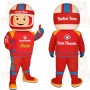 Red Blue Race Car Driver Mascot Costume