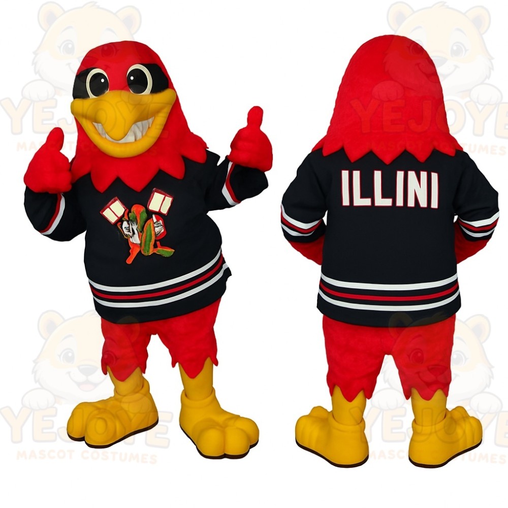 Red Yellow Cardinal Bird Mascot Costume