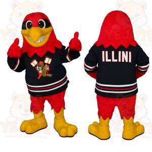 Red Yellow Cardinal Bird Mascot Costume