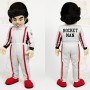 White Red Race Car Driver Mascot Costume