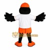 Black Orange Baseball Bird Mascot Costume Black Orange Baseball Bird Mascot Costume