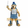 Tan Blue Roman Lion Warrior Mascot Costume