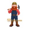 Red Navy Bearded Lumberjack Mascot Costume Red Navy Bearded Lumberjack Mascot Costume
