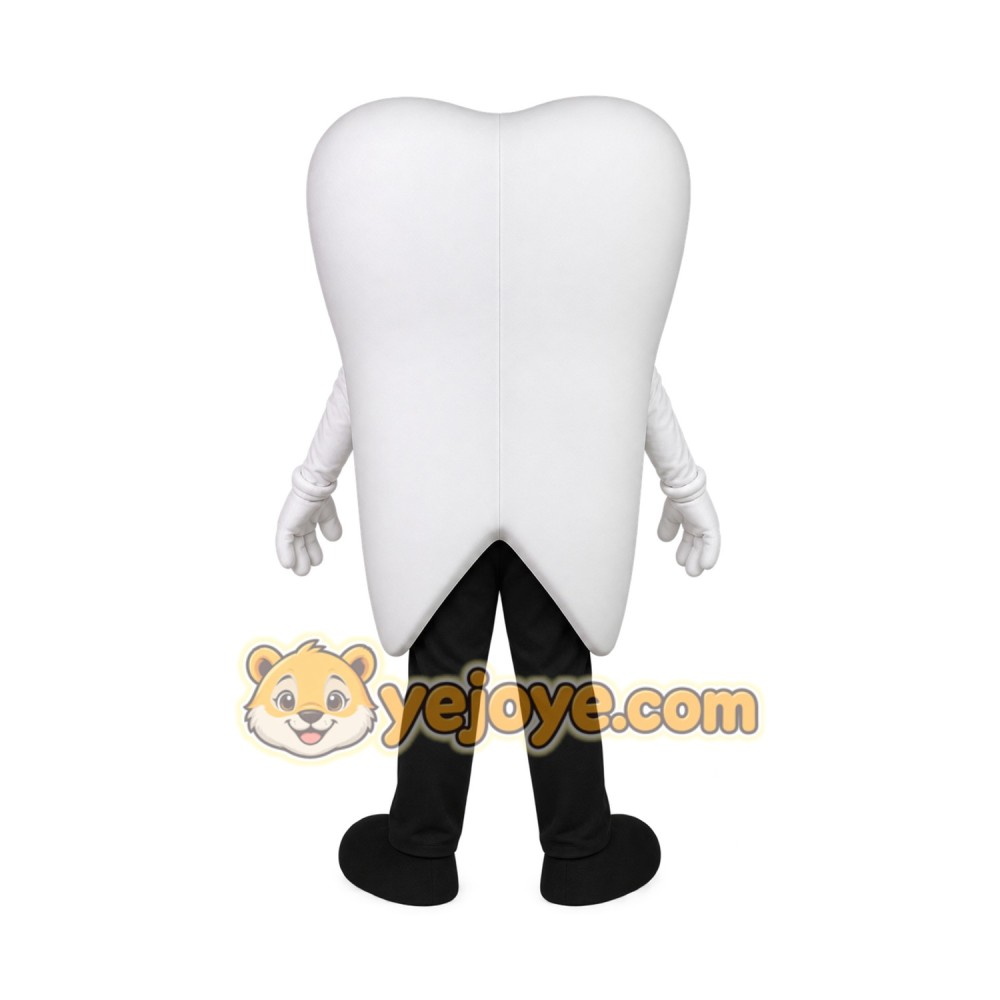 White Tooth Mascot Costume White Tooth Mascot Costume