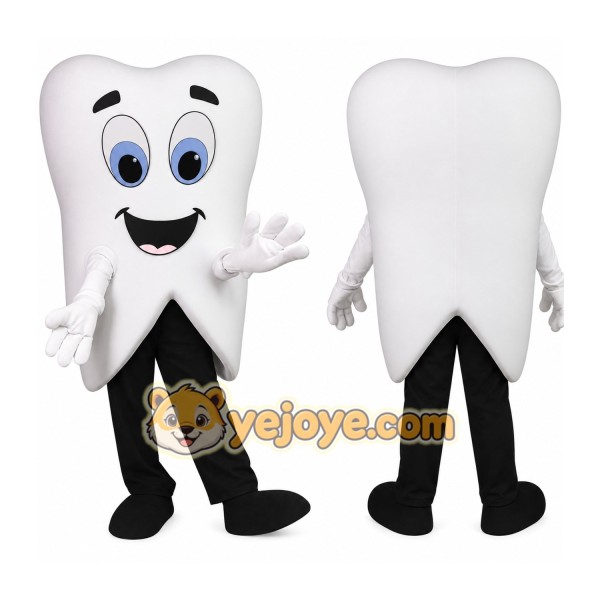 White Tooth Mascot Costume