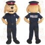 Tan Navy Police Officer Dog Mascot Costume